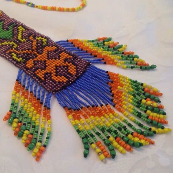 Vintage Boho Tribal Bead Necklace - Picture 3 of 4